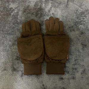 Polar Fleece Winter Convertible Gloves Flip Top Mittens Men Women